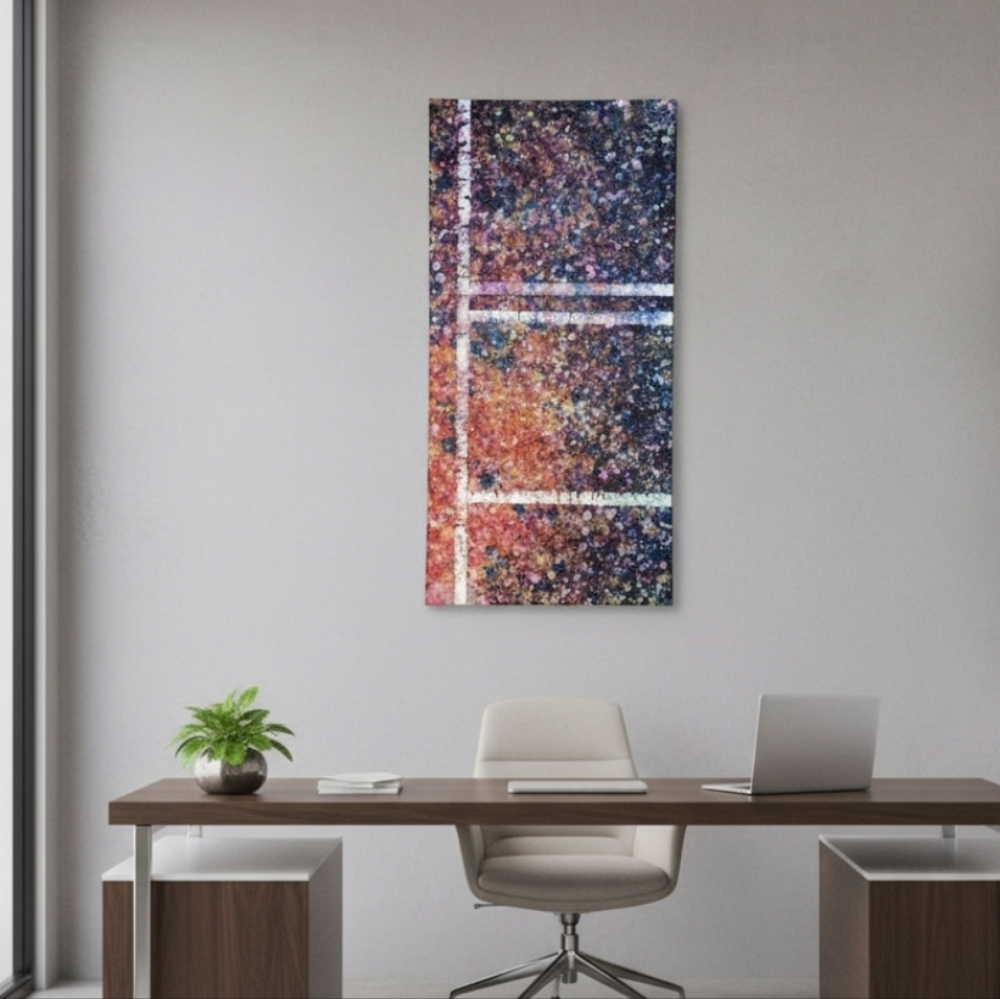 HANDCRAFTED Artwork Handmade Painting HANDPAINTED Abstract Art Wall Decor 15x30